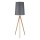 Lampa podłogowa WALZ 1xE27/25W/230V szara/drewno
