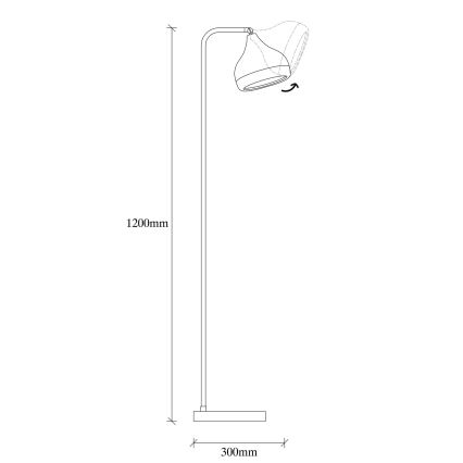 Lampa podłogowa YILDO 1xE27/40W/230V