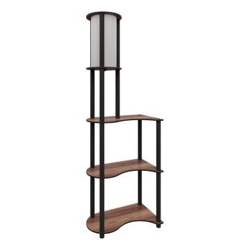 Lampa podłogowa z półeczkami 1xE27/40W/230V 140 cm czarny/brązowy