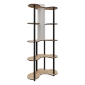 Lampa podłogowa z półeczkami 1xE27/40W/230V 150 cm czarny/beżowy