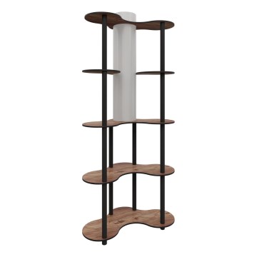 Lampa podłogowa z półeczkami 1xE27/40W/230V 150 cm czarny/brązowy