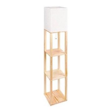 Lampa podłogowa z półeczkami 1xE27/60W/230V biały/brązowy