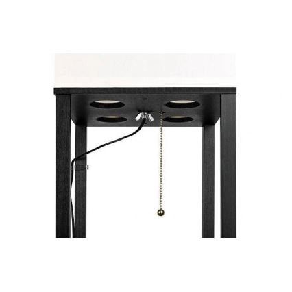 Lampa podłogowa z półeczkami 1xE27/60W/230V czarny/biały