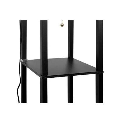 Lampa podłogowa z półeczkami 1xE27/60W/230V czarny/biały
