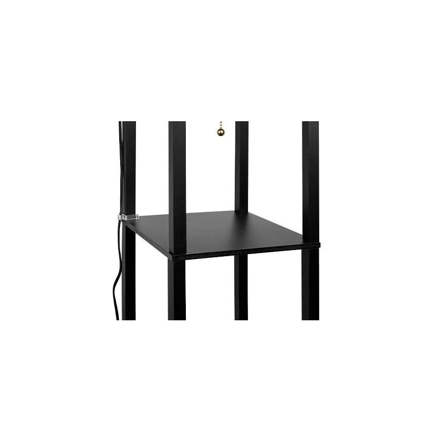 Lampa podłogowa z półeczkami 1xE27/60W/230V czarny/biały