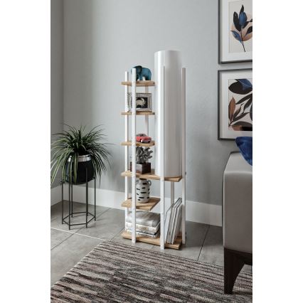 Lampa podłogowa z półeczkami MODA DOR 1xE27/40W/230V biały/brązowy