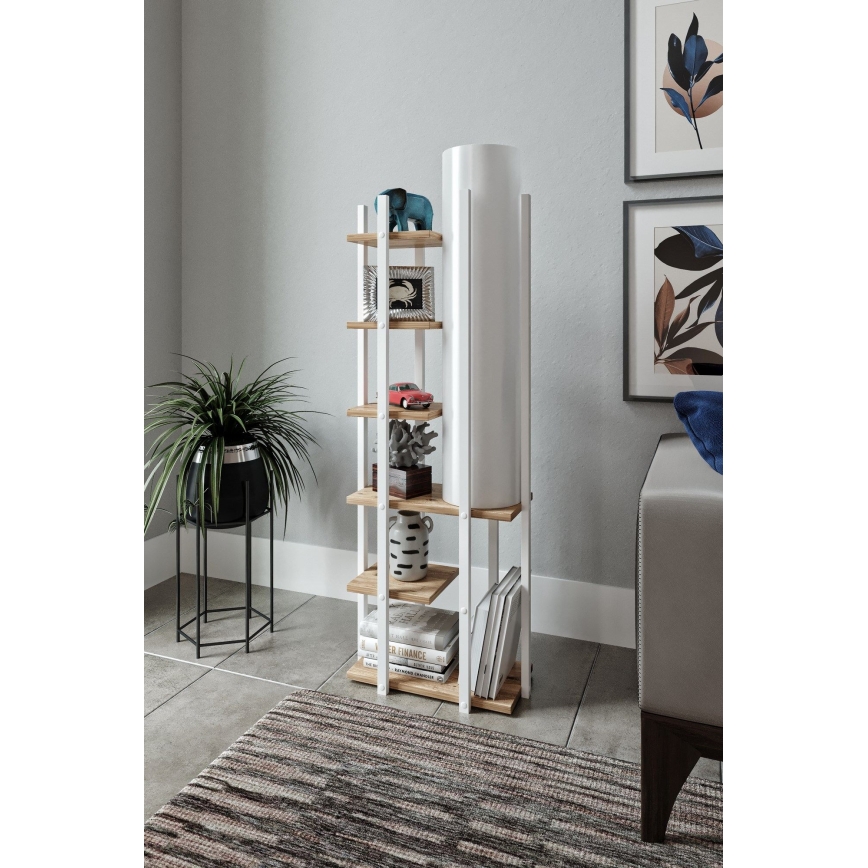 Lampa podłogowa z półeczkami MODA DOR 1xE27/40W/230V biały/brązowy