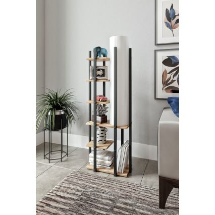 Lampa podłogowa z półeczkami MODA DOR 1xE27/40W/230V czarny/brązowy