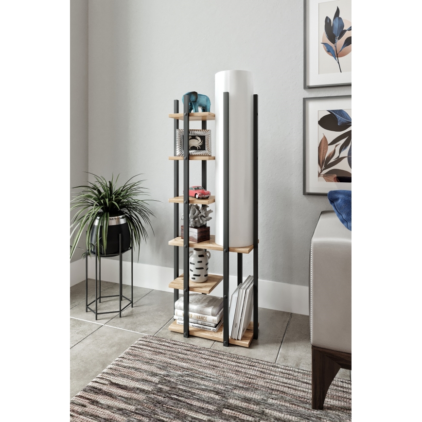 Lampa podłogowa z półeczkami MODA DOR 1xE27/40W/230V czarny/brązowy