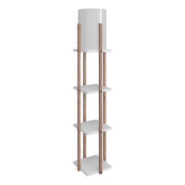 Lampa podłogowa z półeczkami NORA 1xE27/40W/230V brązowy/biały