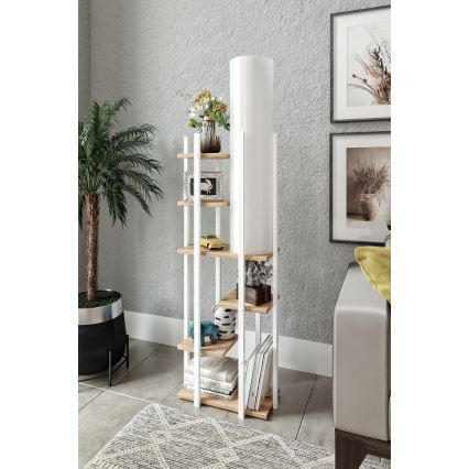 Lampa podłogowa z półeczkami VOGUE 1xE27/40W/230V 160 cm biały