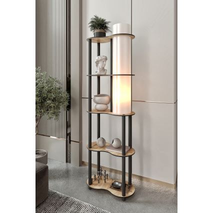 Lampa podłogowa z półkami NOTO 1xE27/40W/230V beżowa/czarna