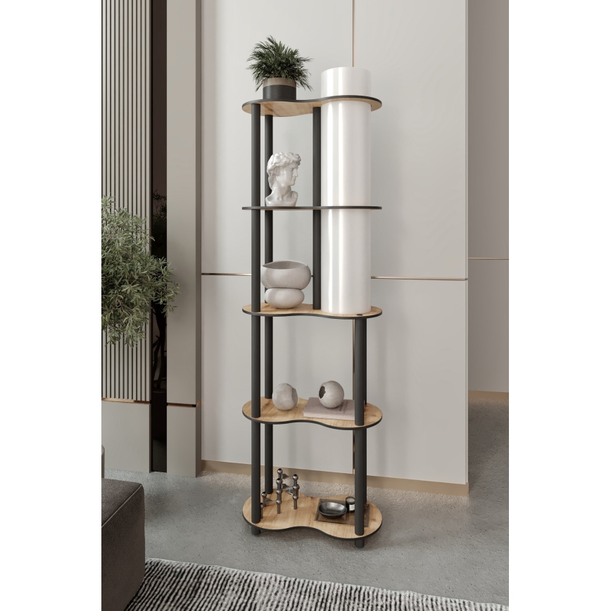 Lampa podłogowa z półkami NOTO 1xE27/40W/230V beżowa/czarna