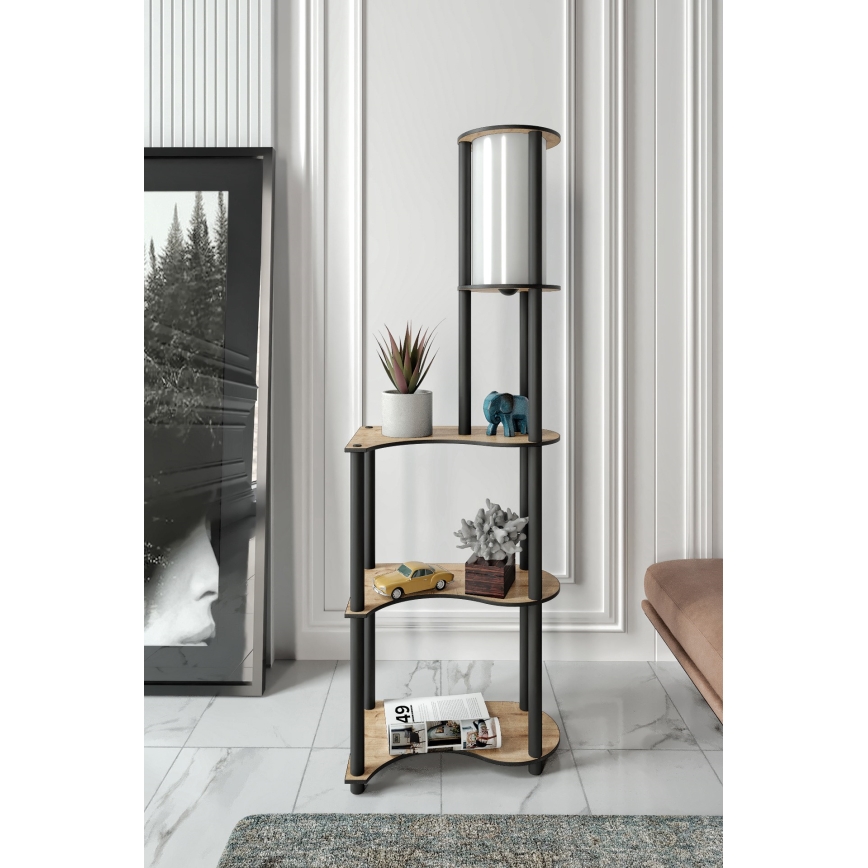 Lampa podłogowa z półkami NOTO 1xE27/40W/230V beżowa/czarna