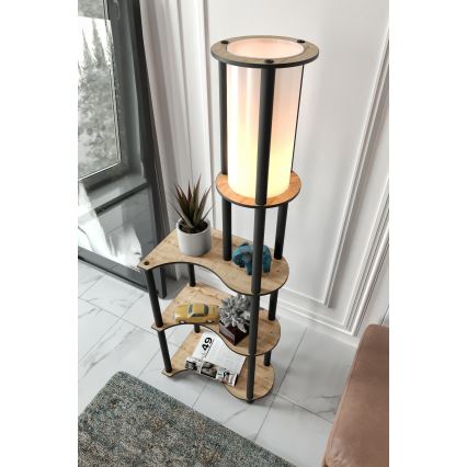 Lampa podłogowa z półkami NOTO 1xE27/40W/230V beżowa/czarna