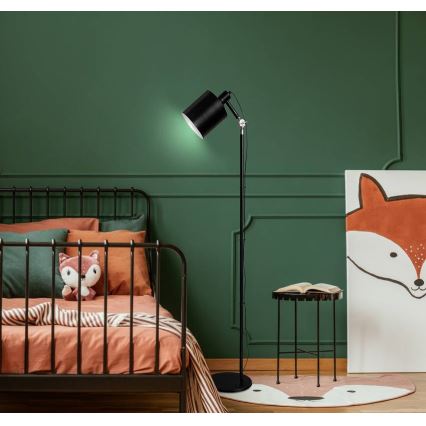 Lampa podłogowa ZANA 1xE27/60W/230V czarny