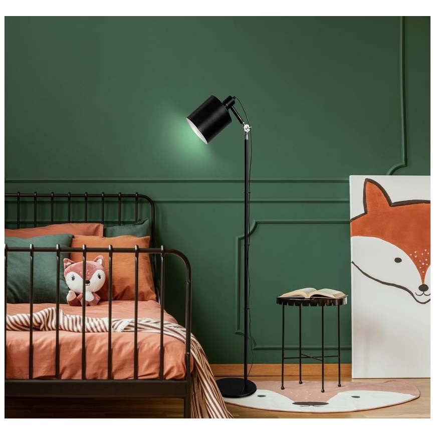 Lampa podłogowa ZANA 1xE27/60W/230V czarny