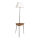 Lampa podłogowa ze stolikiem 1xE27/40W/230V czarna/brązowa
