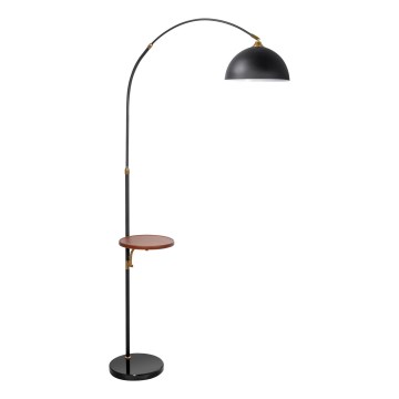 Lampa podłogowa ze stolikiem 1xE27/60W/230V czarny