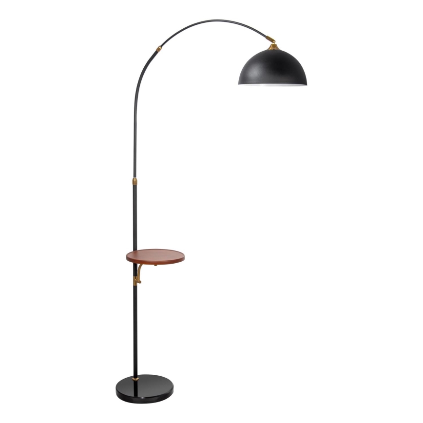 Lampa podłogowa ze stolikiem 1xE27/60W/230V czarny
