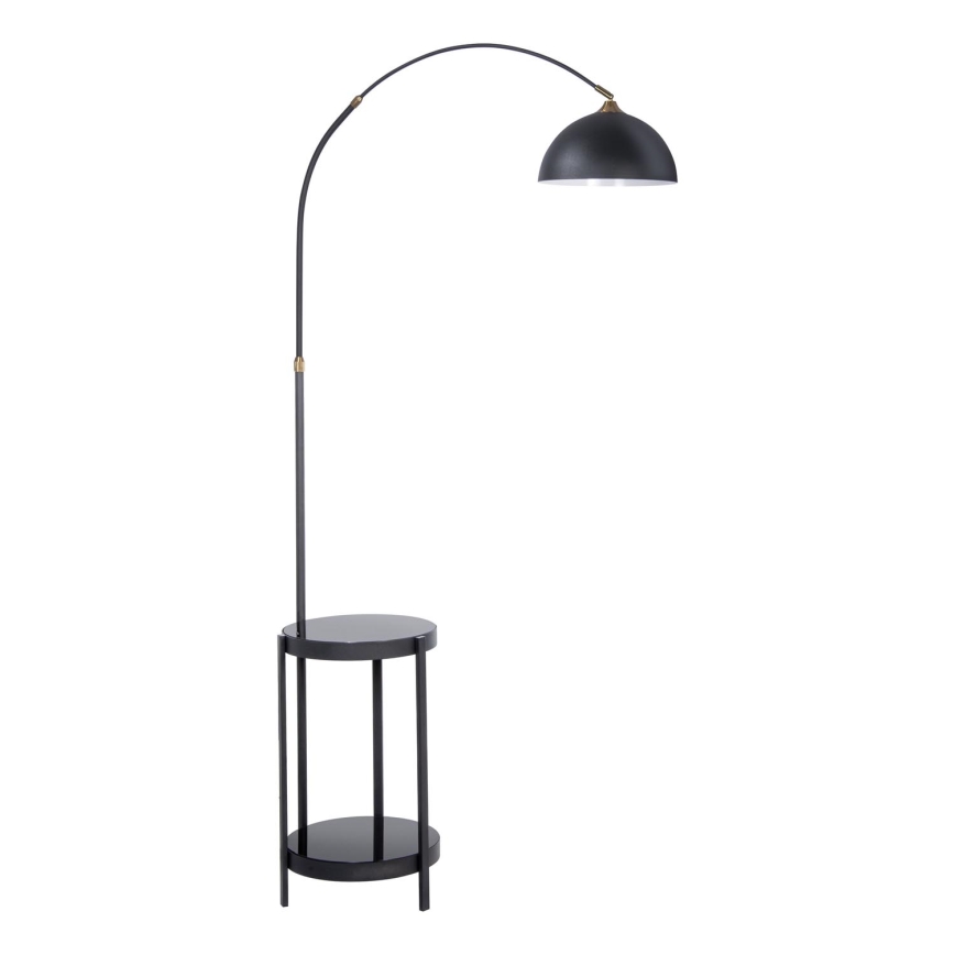 Lampa podłogowa ze stolikiem 1xE27/60W/230V czarny