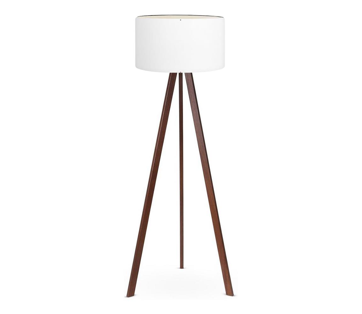 Lampa podłogowa AYD 1xE27/60W/230V biała/brązowa