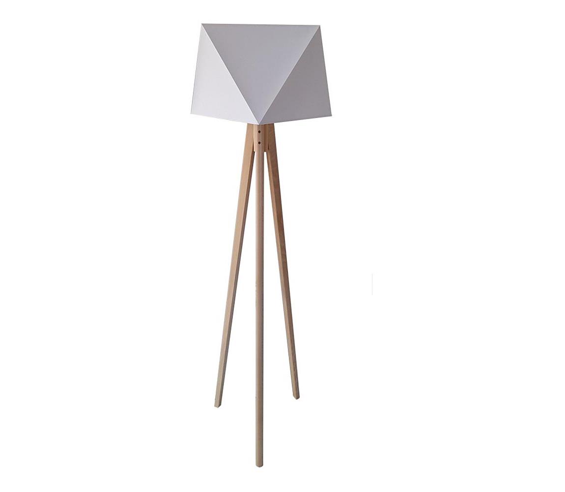 Lampa podłogowa BAKARO 1xE27/60W/230V sosna biały