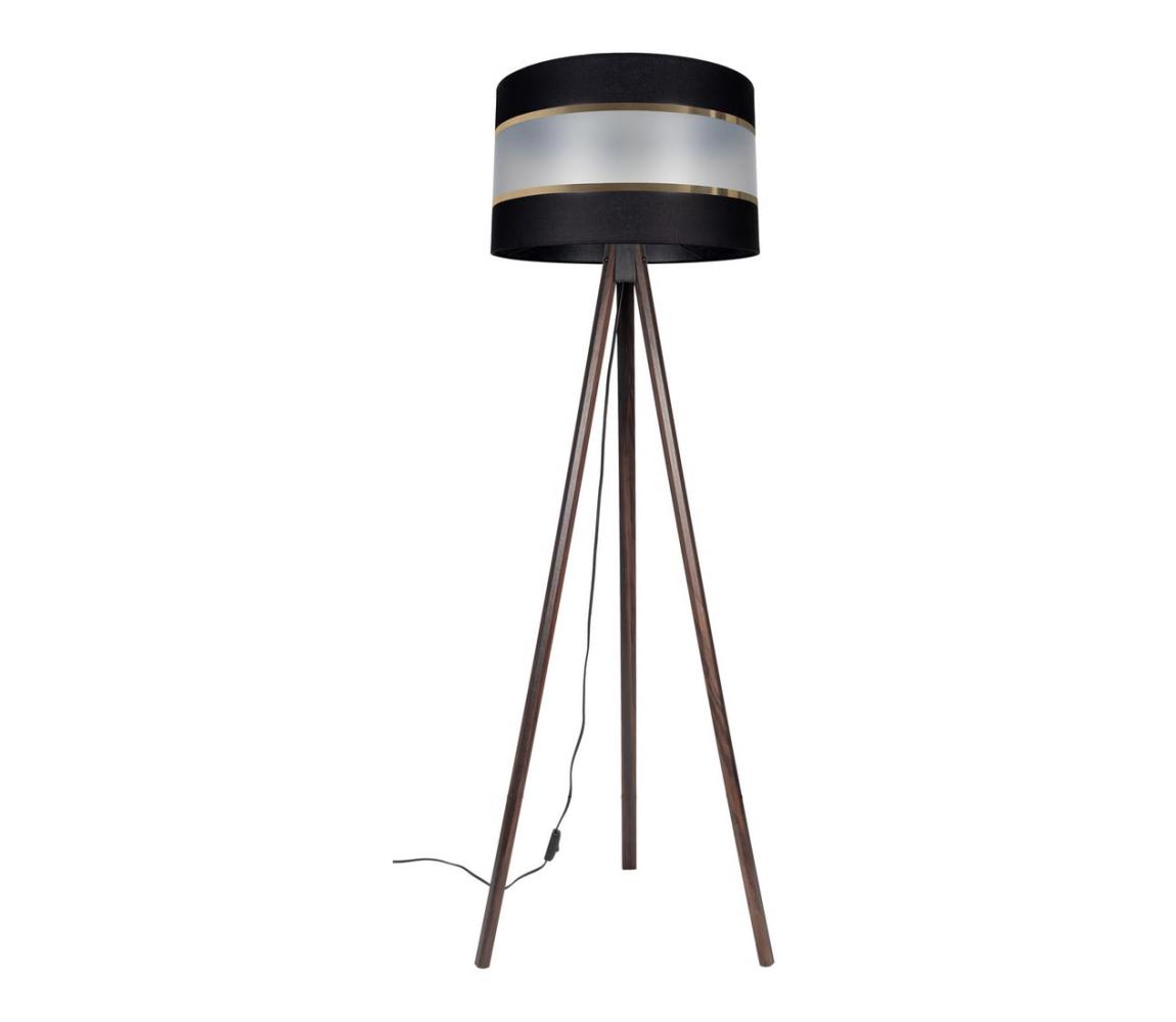 Lampa podłogowa CORAL 1xE27/60W/230V brązowa/czarna/złota