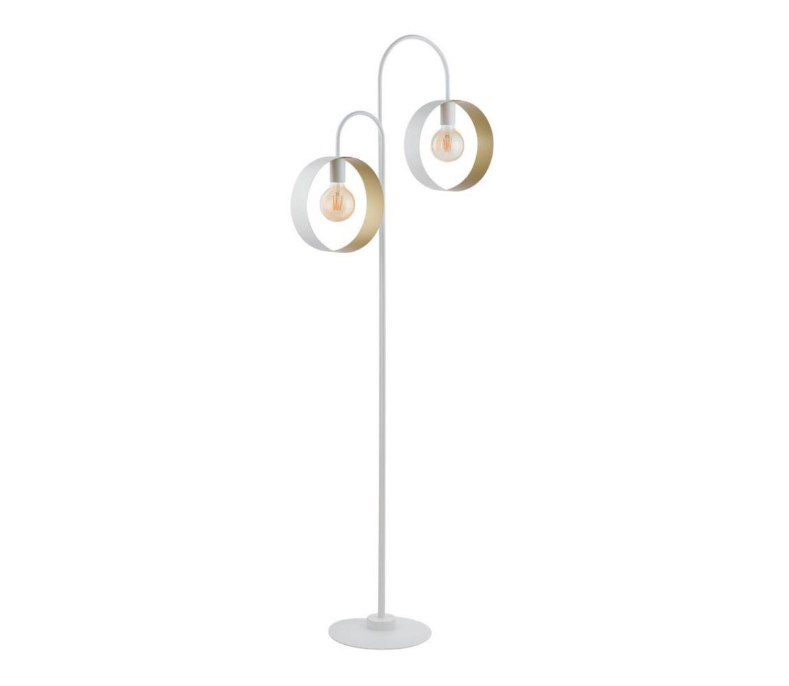 Lampa podłogowa HAPPY 2xE27/60W/230V biała/złota