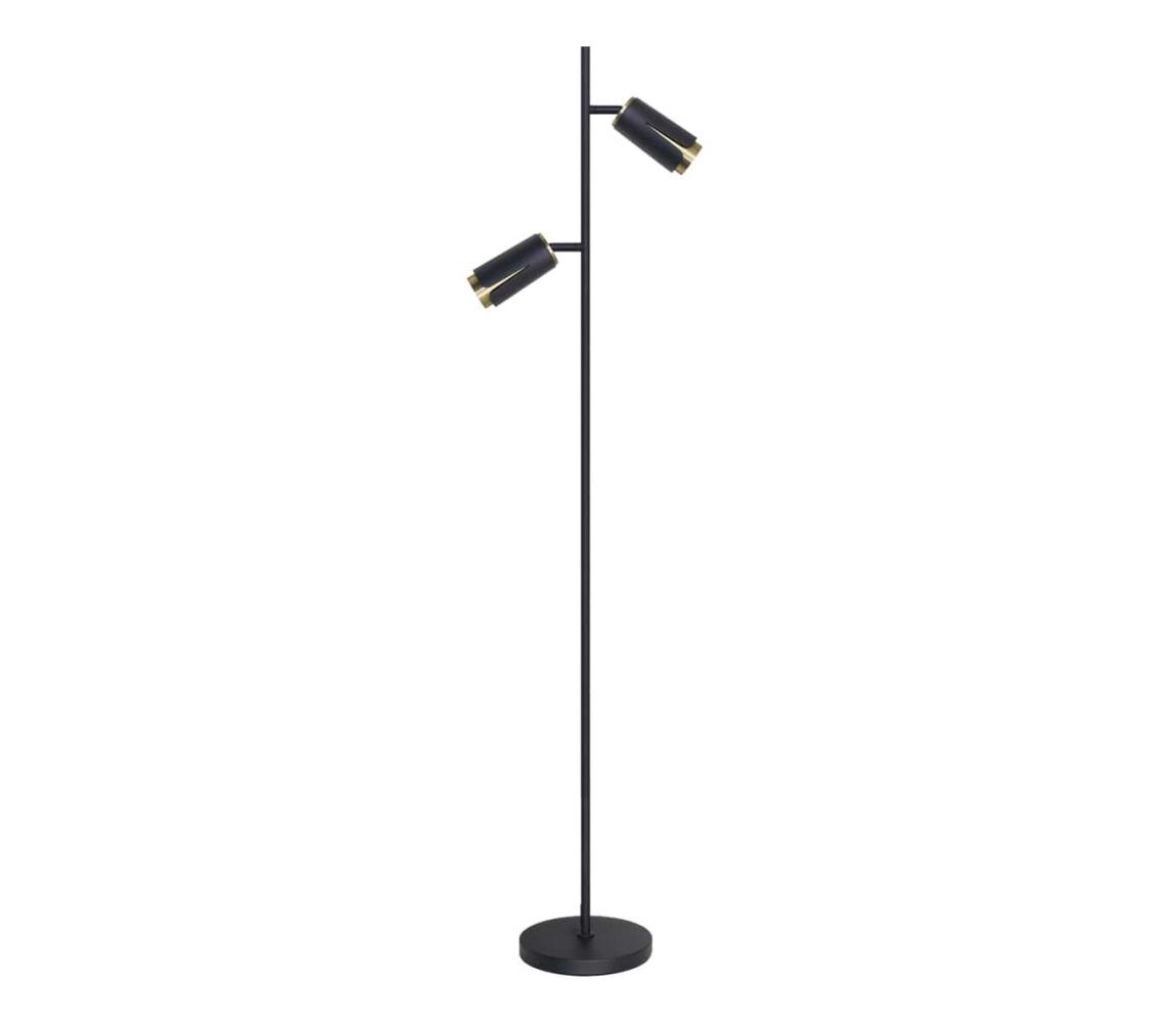 Lampa podłogowa KWIAT 2xGU10/8W/230V czarna