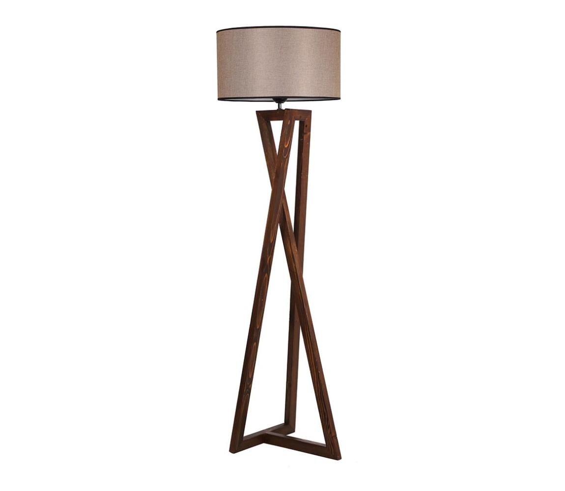 Lampa podłogowa MACKA 1xE27/60W/230V beżowy/brązowy