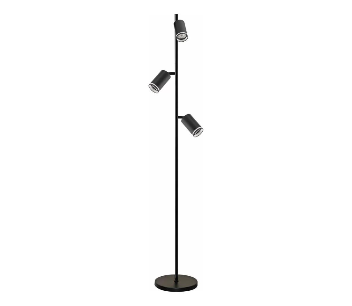 Lampa podłogowa PARIS 3xGU10/12W/230V czarna