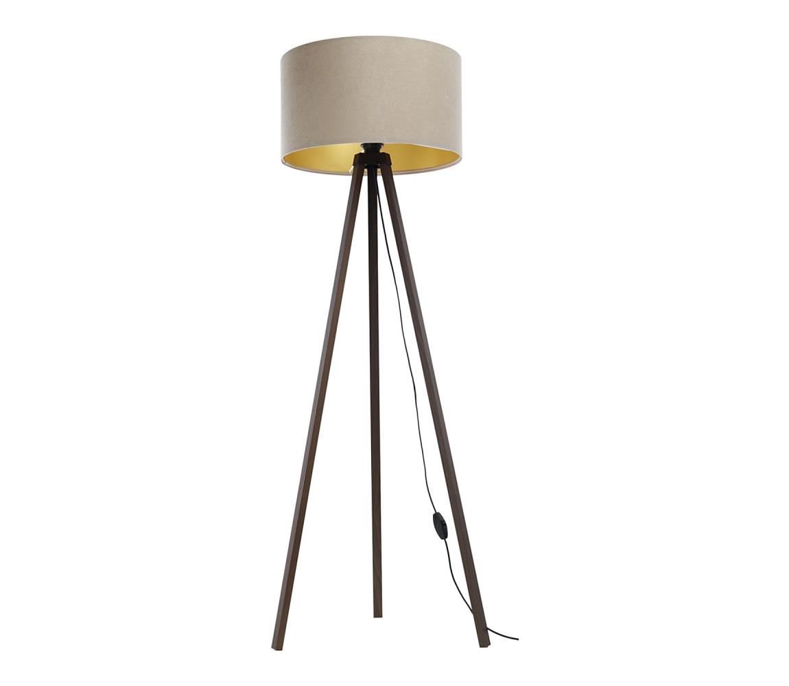 Lampa podłogowa STANDART 1xE27/60W/230V beżowy/brązowy
