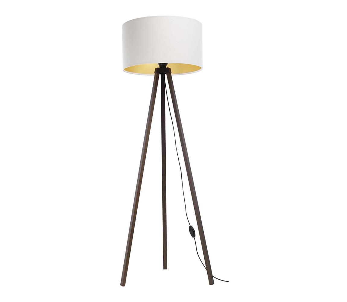 Lampa podłogowa STANDART 1xE27/60W/230V biały/brązowy