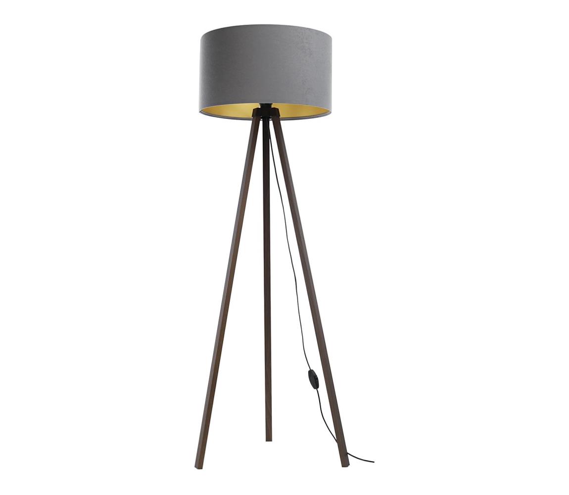 Lampa podłogowa STANDART 1xE27/60W/230V szare/brązowe