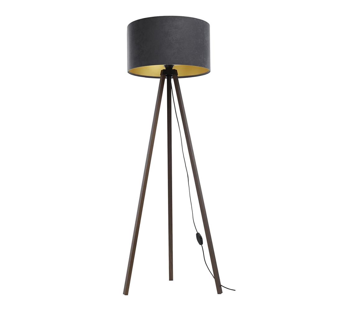 Lampa podłogowa STANDART 1xE27/60W/230V szary/brązowy