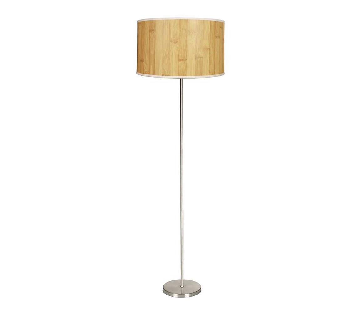 Lampa podłogowa TIMBER 1xE27/60W/230V beżowy/matowy chromac