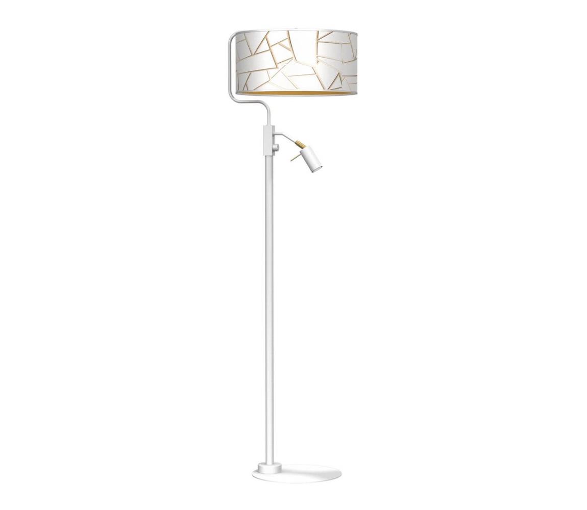 Lampa podłogowa ZIGGY 1xE27/40W/230V + 1xGU10/MR11/7W biały/gold