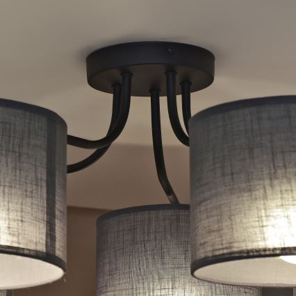 Lampa przysufitowa ALBA 5xE27/15W/230V szara