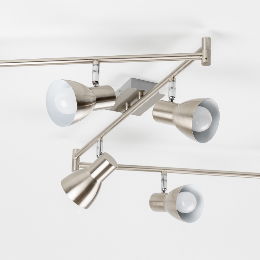 Lampa punktowa LED 6xE14/5W/230V matowy chrom