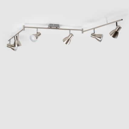 Lampa punktowa LED 6xE14/5W/230V matowy chrom