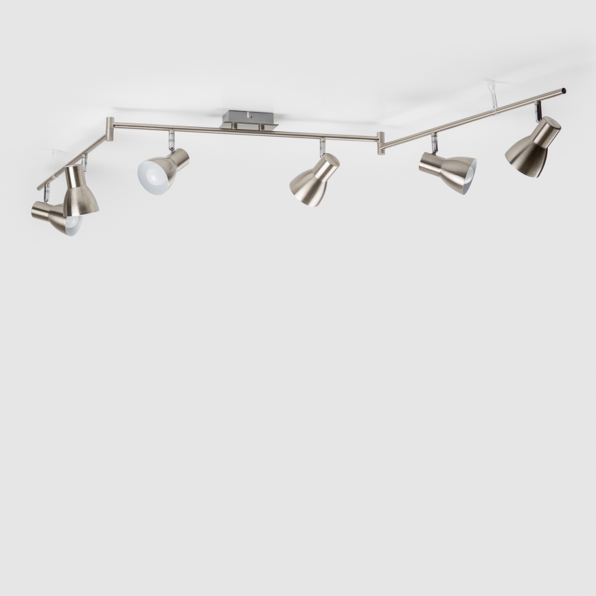 Lampa punktowa LED 6xE14/5W/230V matowy chrom