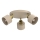 Lampa punktowa PARKLA 3xE27/15W/230V beżowa/złota