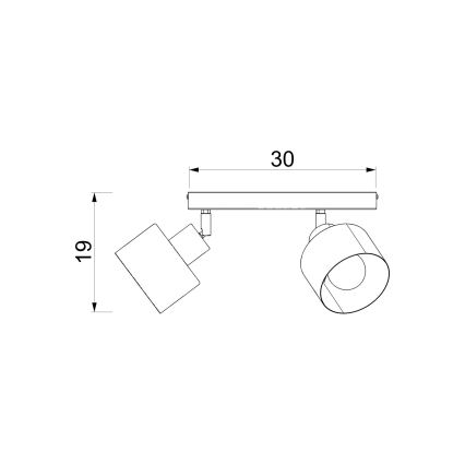 Lampa punktowa PARKLA 3xE27/15W/230V beżowa/złota