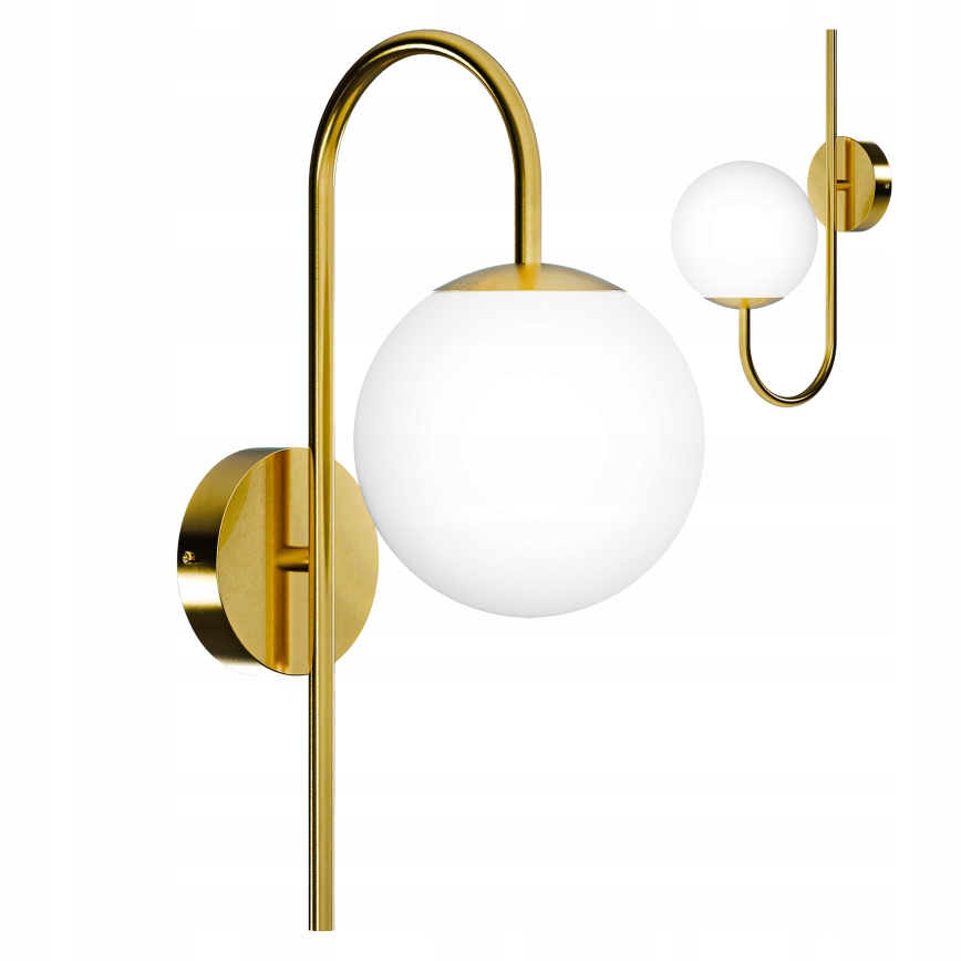 Lampa ścienna 1xE27/40W/230V złota/biała