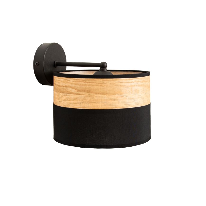 Lampa ścienna ALBA 1xE27/15W/230V czarna/brązowa