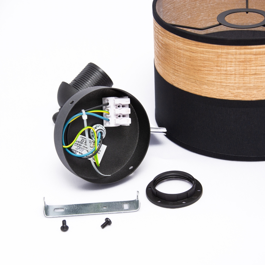 Lampa ścienna ALBA 1xE27/15W/230V czarna/brązowa