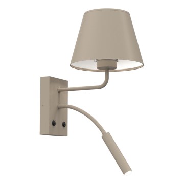 Lampa ścienna ARDEN 1xE27/15W/230V + 1xG9/8W beżowa