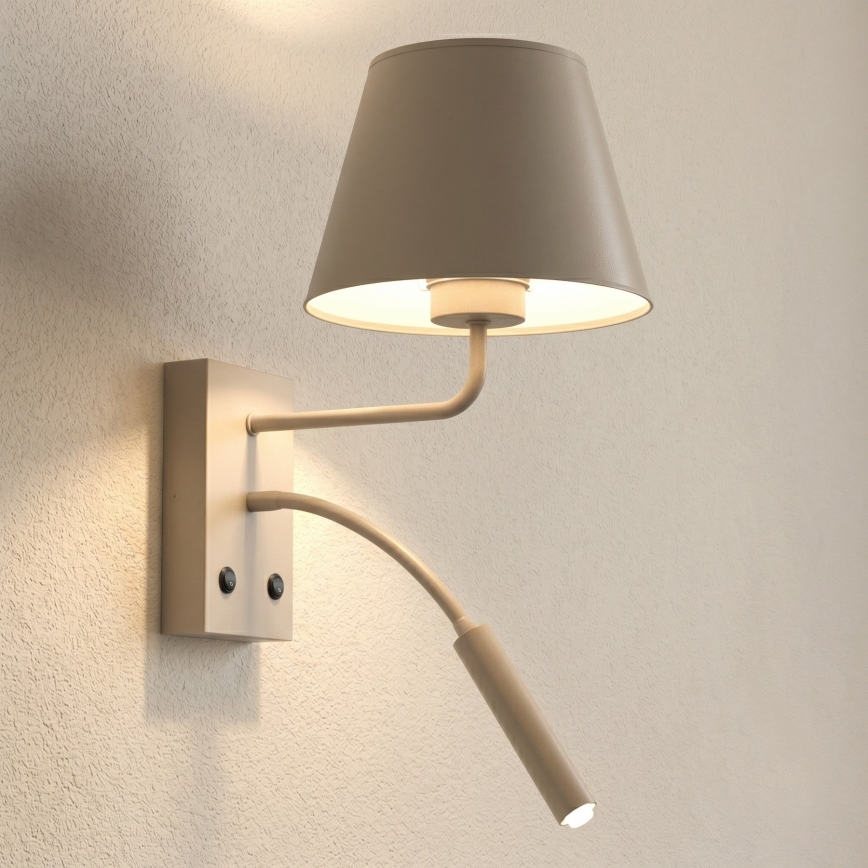 Lampa ścienna ARDEN 1xE27/15W/230V + 1xG9/8W beżowa