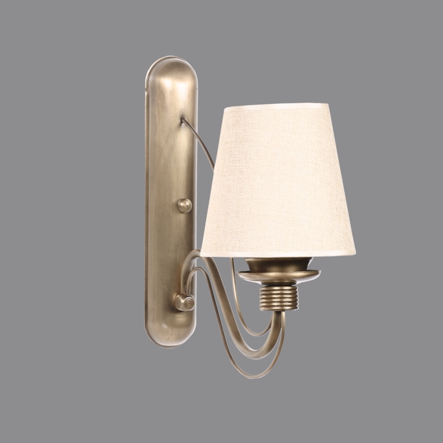 Lampa ścienna CLASSIC 1xE27/40W/230V brązowa/beżowa